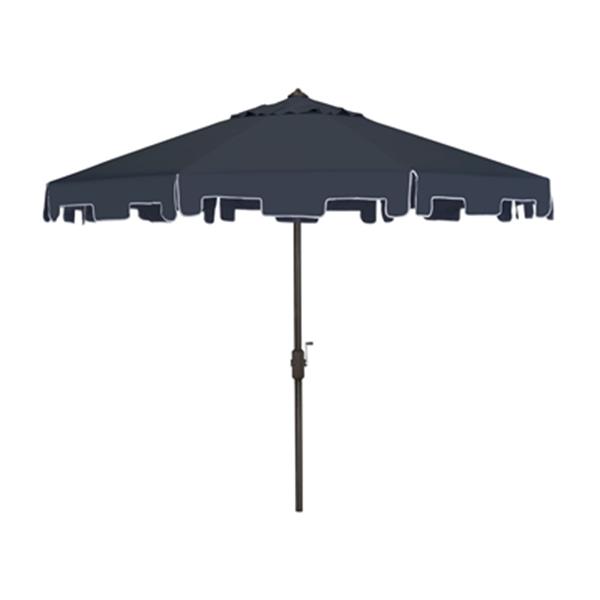 Safavieh Zimmerman 9 Ft Navy Drape Crank Tilt Patio Umbrella Pat8000a Rona