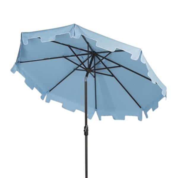 Safavieh Zimmerman 9 Ft French Blue Drape Crank Tilt Patio Umbrella Pat8000d Rona