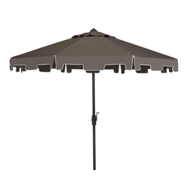 Safavieh Zimmerman 9 Ft Grey Drape Crank Tilt Patio Umbrella Pat8000e Rona