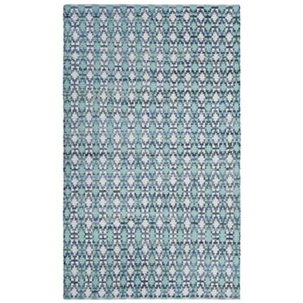 Safavieh Montauk Flat Weave Turquoise Multicolor Area Rug,MT