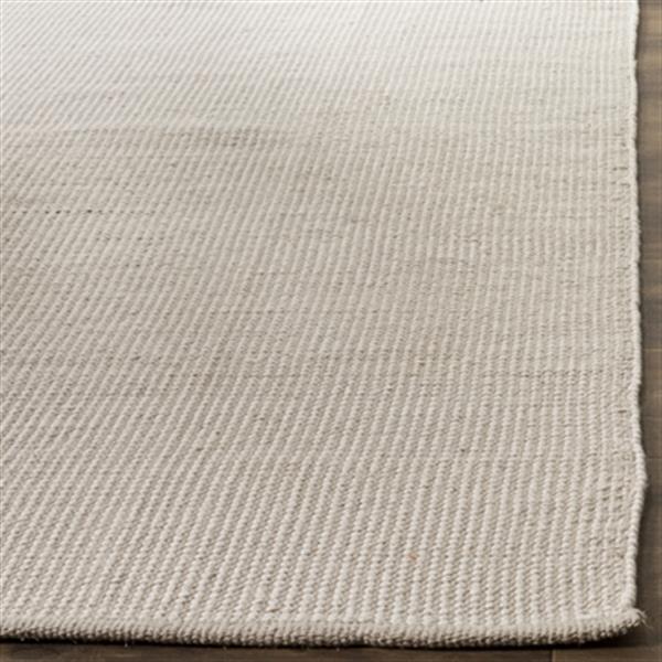 Safavieh MTK345A Montauk Flat Weave Ivory and Grey Area Rug,