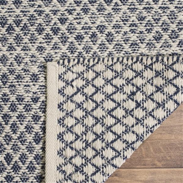 Safavieh Montauk Flat Weave Navy and Ivory Area Rug,MTK601C-