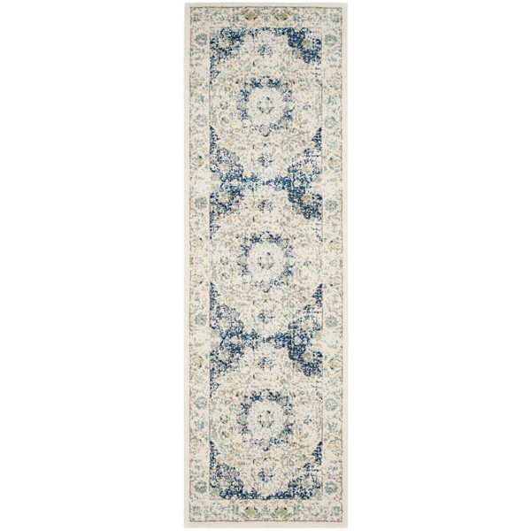 Safavieh Evoke Ivory and Blue Indoor Area Rug - 2-ft x 17-ft EVK220C ...