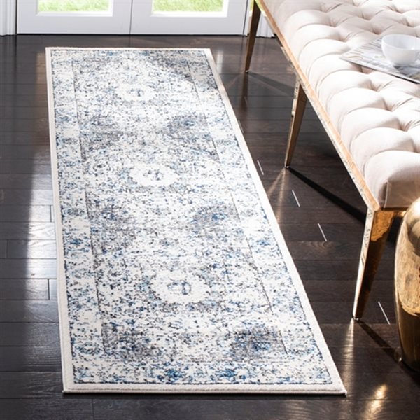 Safavieh Evoke Grey and Ivory Indoor Area Rug - 2-ft x 19-ft