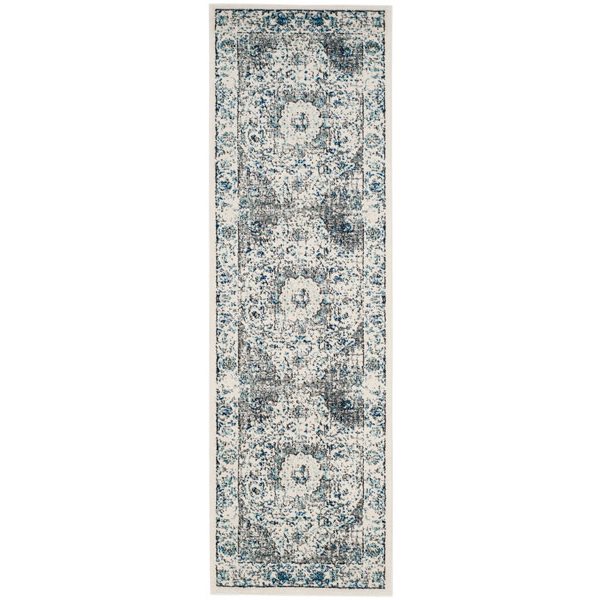 Safavieh Evoke Grey and Ivory Indoor Area Rug - 2-ft x 19-ft