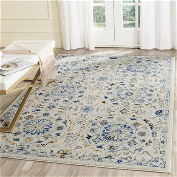Safavieh Evoke Ivory and Blue Indoor Area Rug,EVK252C-5