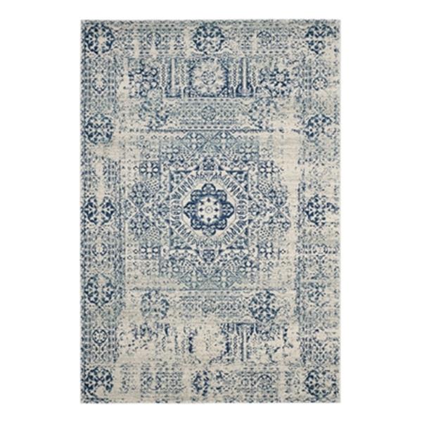 Safavieh Evoke Ivory and Blue Indoor Area Rug,EVK260C-5 | RONA