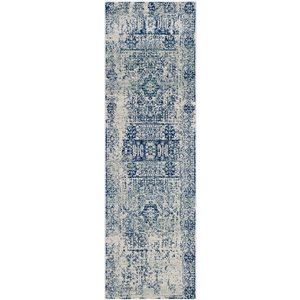 Safavieh Evoke Ivory and Blue Indoor Area Rug - 2-ft x 19-ft