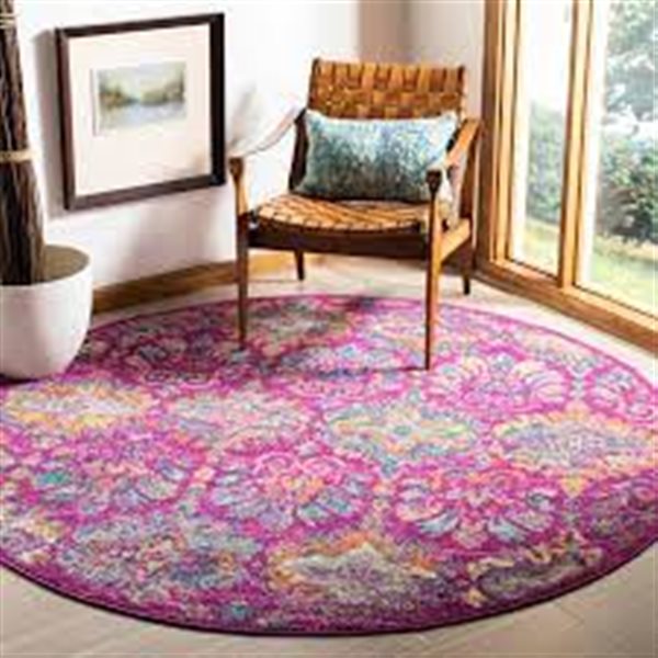 Safavieh Madison Fuchsia and Blue Area Rug,MAD144F-7R
