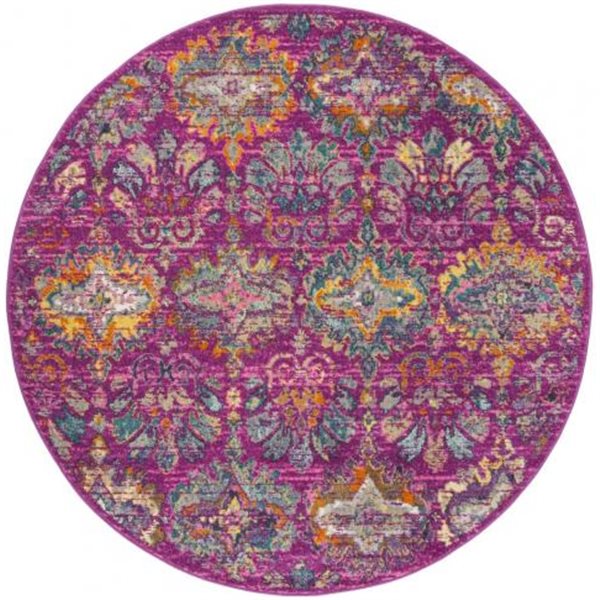 Safavieh Madison Fuchsia and Blue Area Rug,MAD144F-7R