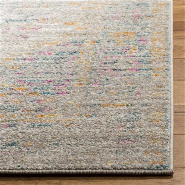 Safavieh Madison Light Grey and Fuchsia Area Rug,MAD122G-7SQ