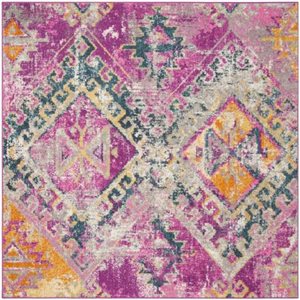 Safavieh Madison Fuchsia and Blue Area Rug,MAD125F-7SQ