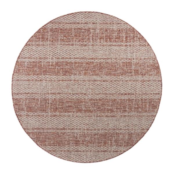 Safavieh Light Beige and Terracotta Courtyard Striped Indoor