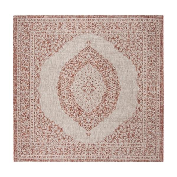 Safavieh Light Beige and Terracotta Courtyard Indoor/Outdoor