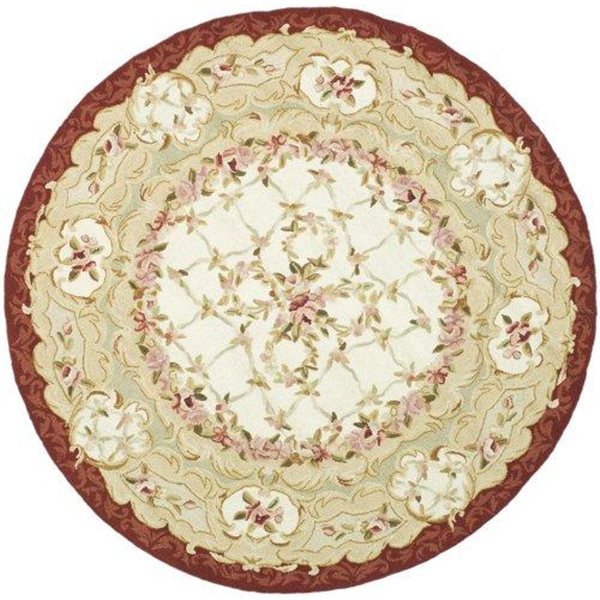 Safavieh HK73A Chelsea Area Rug, Ivory/Burgundy,HK73A-5R