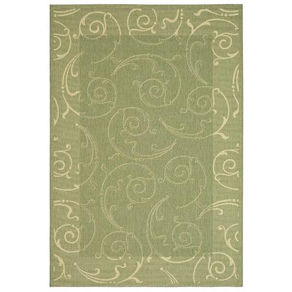 Safavieh CY2665-1E06 Courtyard Indoor/Outdoor Area Rug, Oliv