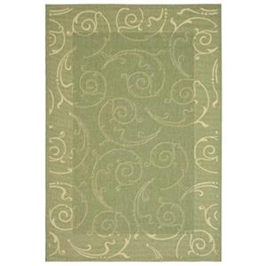 Safavieh CY2665-1E06 Courtyard Indoor/Outdoor Area Rug, Oliv