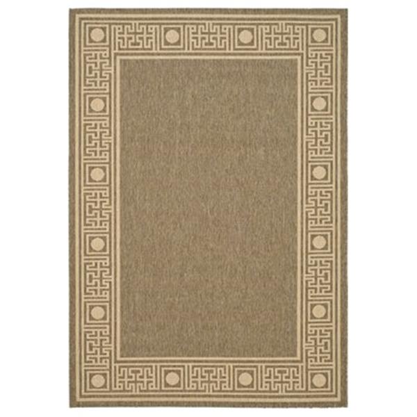 Safavieh Courtyard 7 ft x 10 ft Tan Indoor/Outdoor Area Rug