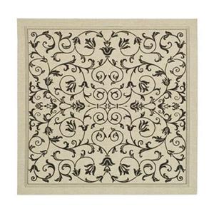 Safavieh Courtyard 8-ft x 8-ft Sand/Black Area Rug