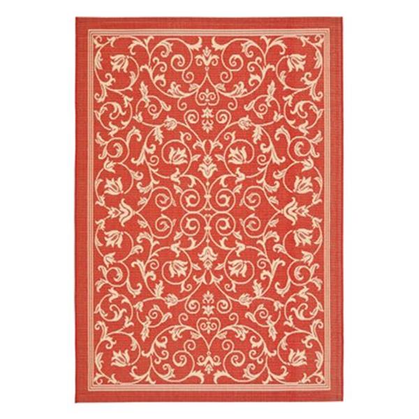 Safavieh Courtyard 7 ft x 10 ft Red Indoor/Outdoor Area Rug