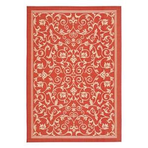 Safavieh Courtyard 7 ft x 10 ft Red Indoor/Outdoor Area Rug