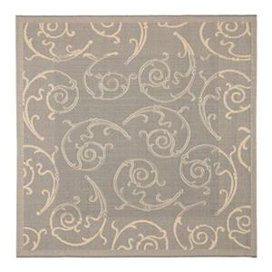 Safavieh Courtyard 7 ft x 10 ft Grey and Natural Indoor/Outdoor Area Rug