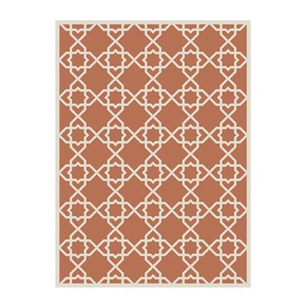 Safavieh Courtyard 7 ft x 10 ft Orange Indoor/Outdoor Area Rug