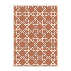 Safavieh Courtyard 7 ft x 10 ft Orange Indoor/Outdoor Area Rug