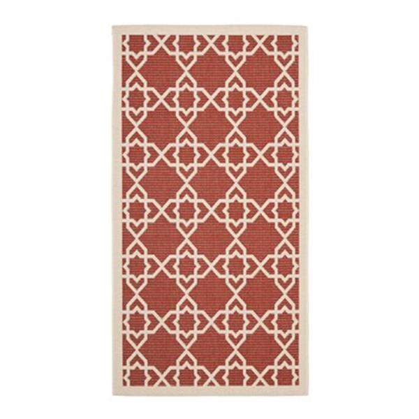 Safavieh Courtyard 7 ft x 10 ft Red Indoor/Outdoor Area Rug