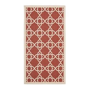 Safavieh Courtyard 7 ft x 10 ft Red Indoor/Outdoor Area Rug