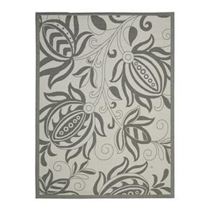 Safavieh Courtyard 7 ft x 10 ft Light Grey and Anthracite Indoor/Outdoor Area Rug