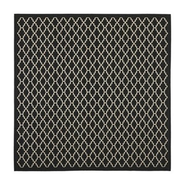 Safavieh Courtyard Indoor/Outdoor 7-ft x 10-ft Black Area Rug