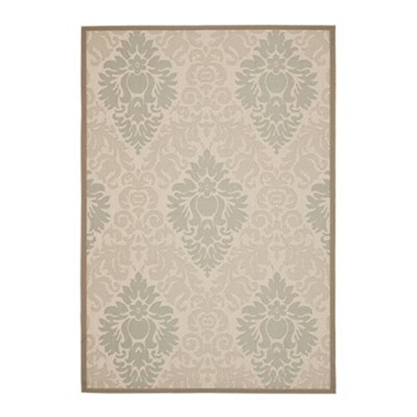 Safavieh Courtyard Indoor/Outdoor 7-ft x 10-ft Floral Beige Area Rug