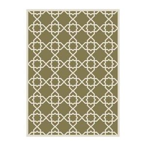 Safavieh Courtyard Indoor/Outdoor 7-ft x 10-ft Green and Cream Area Rug