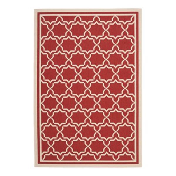 Safavieh Courtyard 7 ft x 10 ft Red Indoor/Outdoor Area Rug