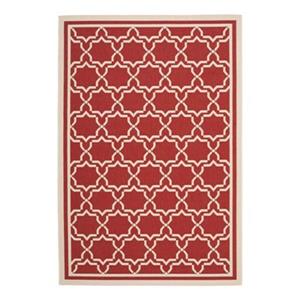 Safavieh Courtyard 7 ft x 10 ft Red Indoor/Outdoor Area Rug