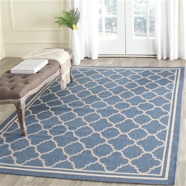 Safavieh Courtyard 7 ft x 10 ft Blue Indoor/Outdoor Area Rug