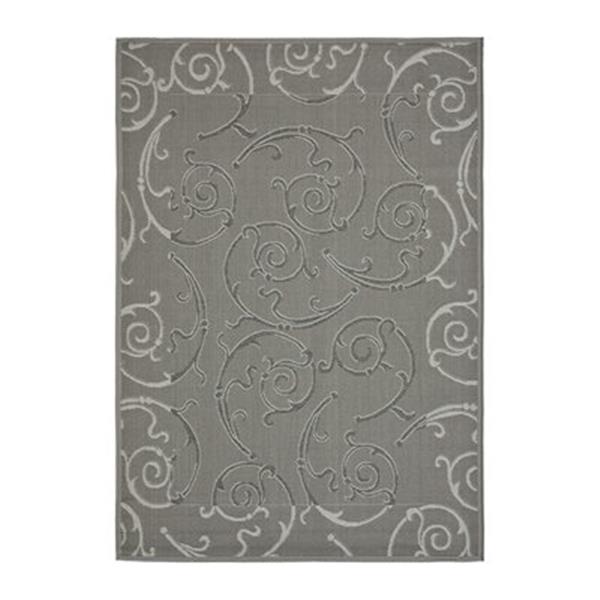 Safavieh Courtyard 7 ft x 10 ft Anthracite and Light Grey Indoor/Outdoor Area Rug