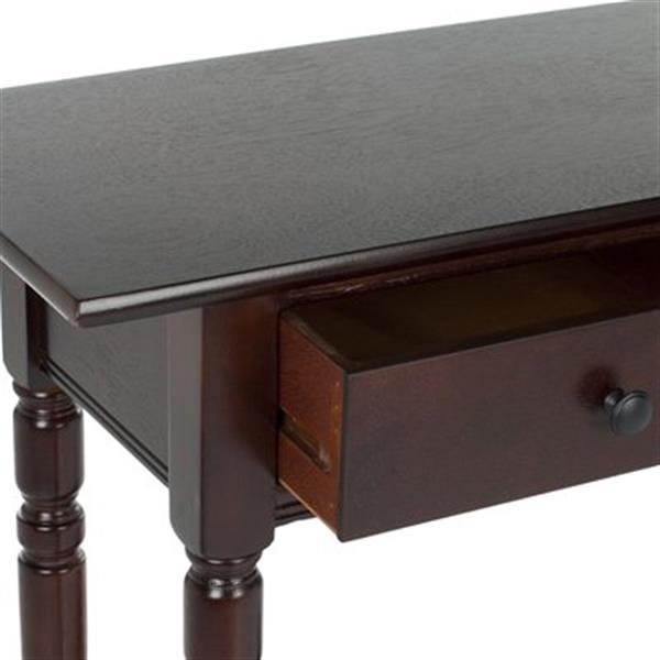 Safavieh Rosemary 2-Drawer Rectangular Dark Cherry Wood Console Table
