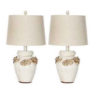 Safavieh 24.50-in Cream Marquesa Vase Lamp (Set of 2)