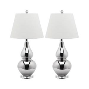 Safavieh 26.50-in Silver Cybil Double-Gourd Table Lamps (Set of 2)