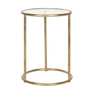 Safavieh Shay 19.7-in Gold/Clear Glass Accent Table