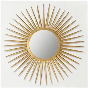 Safavieh Sun Flair 36-in x 36-in Gold Mirror