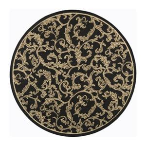 Safavieh Courtyard Indoor/Outdoor Round Black Area Rug