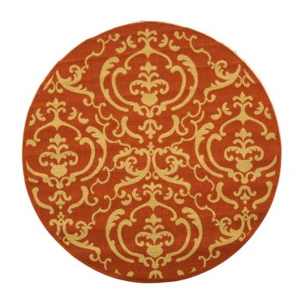 Safavieh Courtyard Indoor/Outdoor Round Orange Area Rug CY266332028R RONA