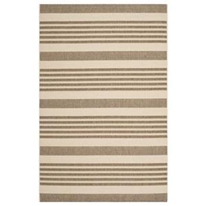 Safavieh Courtyard 6-ft 7-in x 9-ft 6-in Brown and Bone Area Rug