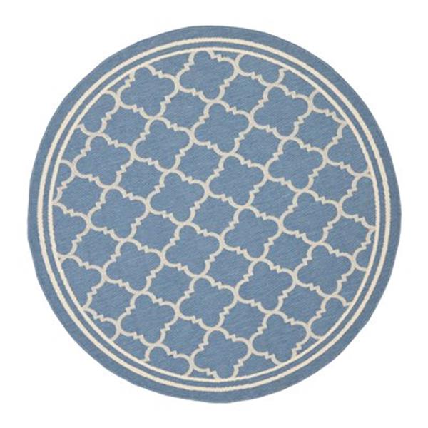 Safavieh Courtyard Indoor/Outdoor Blue Round Area Rug