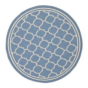 Safavieh Courtyard Indoor/Outdoor Blue Round Area Rug