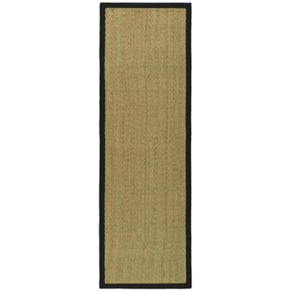 Safavieh Natural Fiber 2-ft-6-in X 20-ft Runner Rug (Natural/Black)