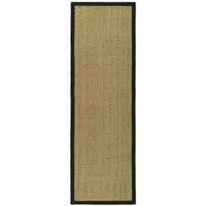 Safavieh Natural Fiber 2-ft-6-in X 20-ft Runner Rug (Natural/Black)